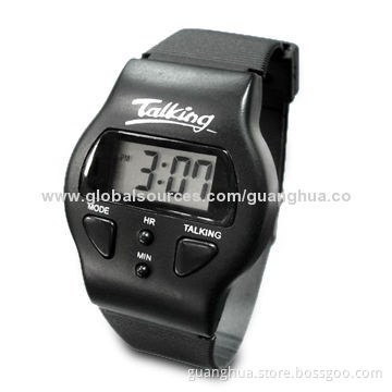 2014 Latest Watch with Time Talking Function, Daily Alarm Can be Set